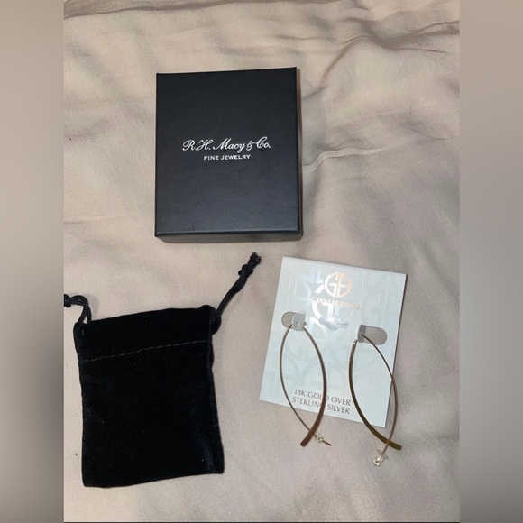 18k Gold Over Sterling Silver Earrings - Picture 3 of 4